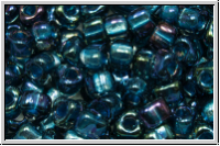 TR-05-1831, MIYUKI Triangles, 05/0, lt.blue, trans., met. midnight blue-ld., 10g