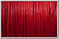 Baumwollkordel (Quali 1), gewachst, 1mm, dark coral, Preis/m