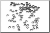 Quetschperlen, rund, 2x1,3mm, antiksilberfb., Messing, 50 Stk.
