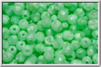 B�hm. Glasschliffperle, feuerpol., 4mm, peridot, moonlight, 50 Stk.