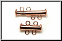 Schiebeschlie�e, 2 str�ngig, 17x11mm, kupferfb., Metall, 1 Stk.