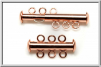 Schiebeschlie�e, 3 str�ngig, 22x11mm, kupferfb., Metall, 1 Stk.