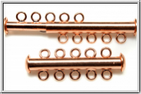 Schiebeschlie�e, 5 str�ngig, 31x11mm, kupferfb., Metall, 1 Stk.