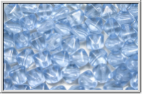 b�hm. Glasperle, Bicone, 6mm, sapphire, lt., trans., 30 Stk.