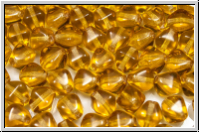 b�hm. Glasperle, Bicone, 6mm, topaz, lt., trans., 30 Stk.