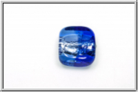 b�hm. Lampenperle, Silbereinzug, Quadrat, lt. sapphire/sapphire, 1 Stk.
