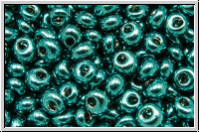 TM-03-0519, TOHO Magatamas, 3mm, teal, higher met., hematite, 10g