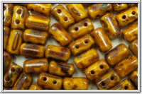 RUL-83120-86800, Rulla Beads, 3x5mm, yellow, op., picasso, 100 Stk. (ca. 11 g)