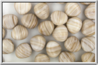 B�hm. Glasperle, Nugget, 7x9,5x10,5mm, grey/brown, 10 Stk.
