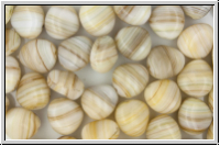 B�hm. Glasperle, Nugget, 7x9,5x10,5mm, beige/brown, 10 Stk.