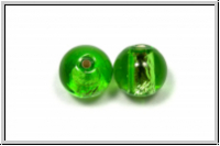 b�hm. Lampenperle, rund, 10mm, peridot, trans., Silbereinzug, 1 Stk.