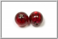 b�hm. Lampenperle, rund, 10mm, siam ruby, trans., Silbereinzug, 1 Stk.