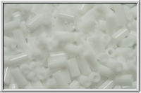 TBU-1-0041, TOHO Bugle 1", 3mm, white, op., 10g