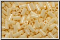 TBU-1-0123, TOHO Bugle 1", 3mm, cream, op., luster, 10g