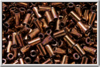 TBU-1-0222, TOHO Bugle 1", 3mm, bronze, dk., met., 10g