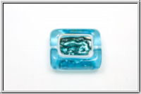 b�hm. Lampenperle, Silbereinzug, Rechteck mit Fenster, aqua/sea foam, 1 Stk.