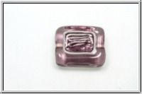 b�hm. Lampenperle, Silbereinzug, Rechteck mit Fenster, amethyst, 1 Stk.