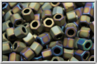 TH-08-0614, TOHO Hexagon, 08/0, brown, met., iris., matte, 10g