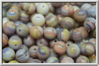 b�hm. Glasperle, rund, 6mm, bunt ombriert, op., 25 Stk.