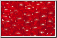 b�hm. Glasperle, rund, 6mm, siam, lt., trans., 25 Stk.