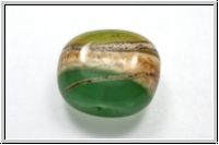 ital. Lampenperle, Scheibe, green/topaz/olivine, opal, 1 Stk.