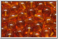 b�hm. Glasperle, rund, 8mm, topaz, dk., trans., 10 Stk.