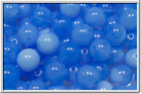 b�hm. Glasperle, rund, 8mm, sapphire, opal, 10 Stk.