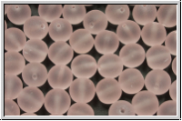 b�hm. Glasperle, rund, 8mm, rosaline, trans., matte, 10 Stk.