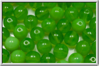 b�hm. Glasperle, rund, 8mm, green, opal, 10 Stk.