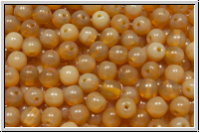 b�hm. Glasperle, rund, 5mm, topaz, opal, 25 Stk.