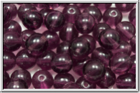 b�hm. Glasperle, rund, 8mm, amethyst, trans., 10 Stk.