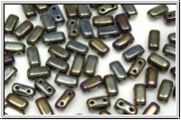 Brick CzechMates, 3x6mm, brown, met., iris., 25 Stk.