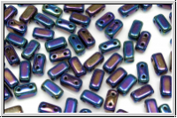 Brick CzechMates, 3x6mm, blue, met., iris., 25 Stk.