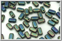 Brick CzechMates, 3x6mm, green, met., iris., matte, 25 Stk.