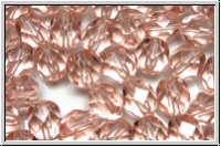 B�hm. Glasschliffperle, feuerpol., 7mm, rosaline, trans., 10 Stk.