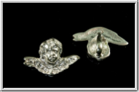 Anh�nger "Engelkopf", 23x15mm, silberfb., 925er Silber, 1 Stk.