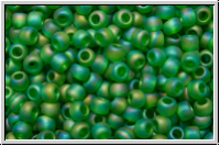 R-11-0167bf, TOHO Rocailles, 11/0, grass green, trans., matte, AB, 10g
