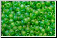 R-11-0167f, TOHO Rocailles, 11/0, peridot, trans., matte, AB, 10g