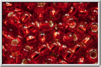 R-08-0025b, TOHO Rocailles, 08/0, siam, trans., silver-ld., 10g