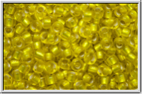 R-11-0032f, TOHO Rocailles, 11/0, yellow, trans., silver-ld., matte, 10g