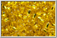 b�hm. Rocailles, 08/0, yellow, trans., silver-ld., 10g