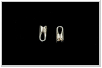 Endkappen "einfach", 6x2mm, silberfb., 925er Silber, 2 Stk.