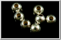 Silberperle "Kugel, glatt", 6,0mm, silberfb., 925er Silber, 1 Stk.