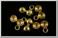 Quetschkalotten, 4mm, feste �se, vergoldet, 925er Silber, 1 Stk.