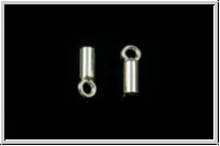Endh�lse, 8,0x2,0mm, silberfb., 925er Silber, 2 Stk.