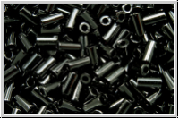 TBU-1-0049, TOHO Bugle 1", 3mm, black, op., 10g
