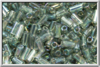 TBU-1-0176b, TOHO Bugle 1", 3mm, grey, trans., AB, 10g