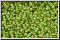 R-15-0946, TOHO Rocailles, 15/0, topaz, lt., trans., peridot-ld., 5g