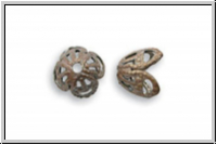 Perlenkappe, VINTAJ, 7mm, antikmessingfb., Messing, 1 Stk.