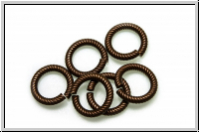 Biegering, gerillt, offen, VINTAJ, 9,5mm, antikmessingfb., Messing, 1 Stk.